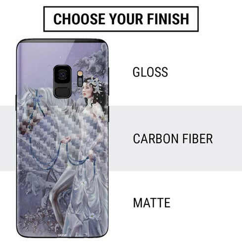 Fairy with Horse in Snow by Nene Thomas Galaxy S9 Skin